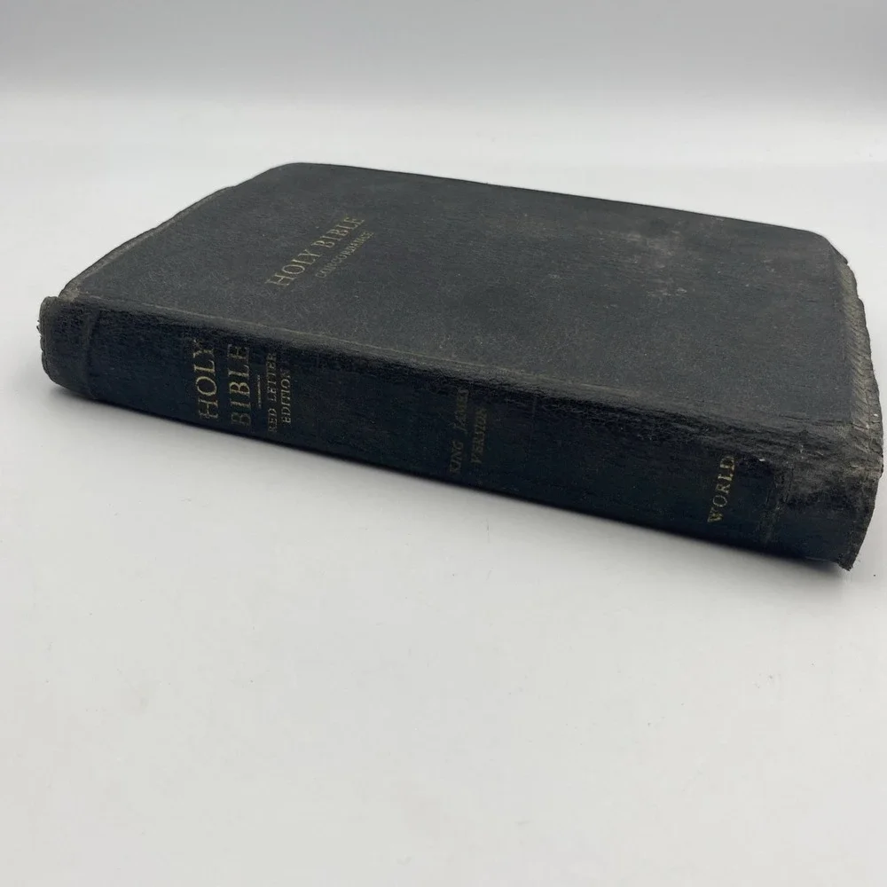 Holy Bible World 1945 Red Letter Edition Genuine Leather‎ Concordance KJV